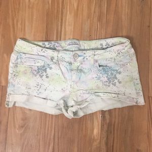 Paint splattered shorts